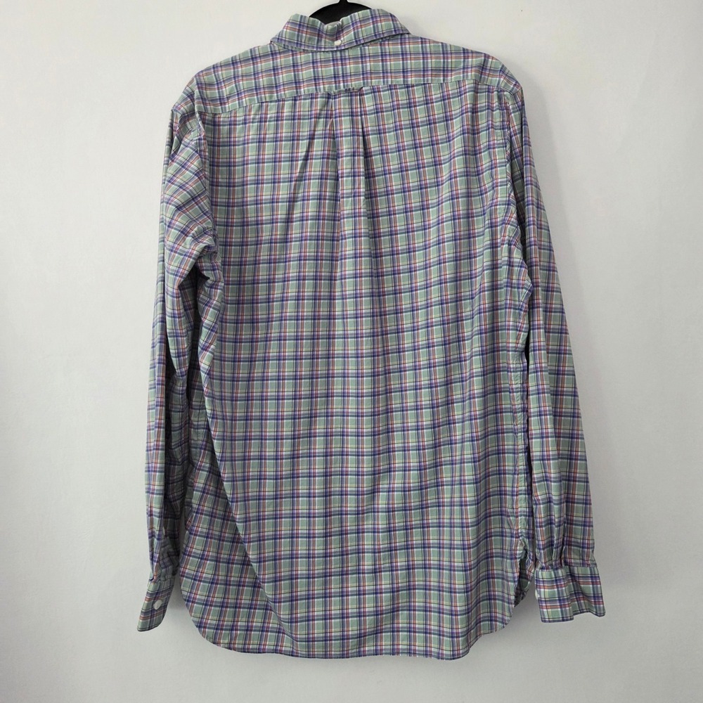 Ralph‎ Lauren Button Down Shirt Green Multi Plaid Cotton Mens L - Picture 3 of 7